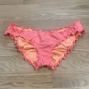 Victoria’s Secret Ruffle Cheeky Bikini Bottom Coral XS